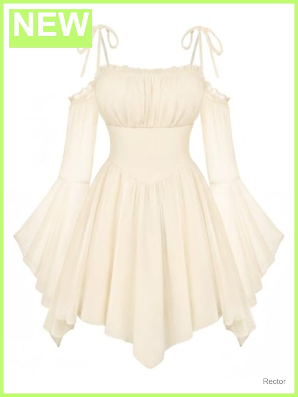 Renaissance Fairy Dress A Line Boho Corset Off Shoulder Handkerchief